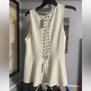 Corset peplum plus size top